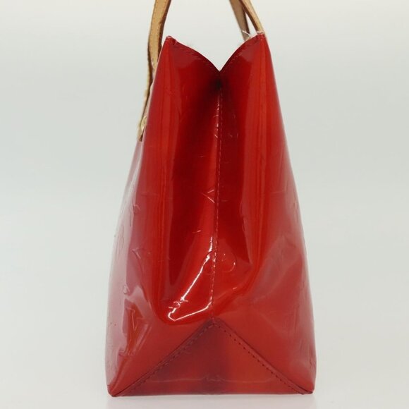 LOUIS VUITTON Monogram Vernis Reade PM Hand Bag Red Rouge M91088 LV Auth 137115 - Picture 5 of 16